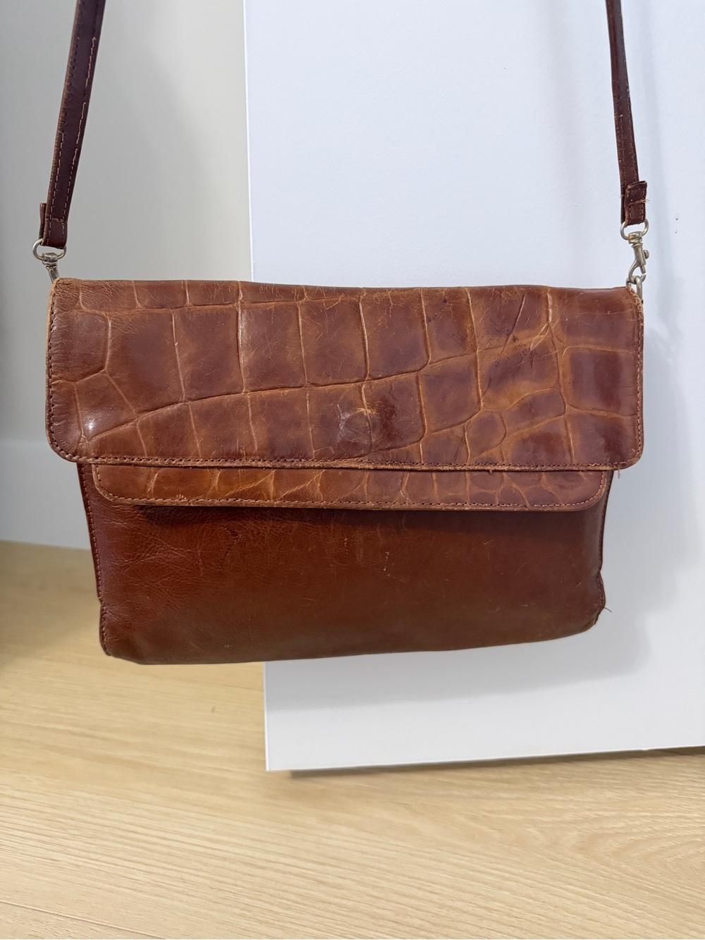 Vintage Florentia Brown leather bag made in Italy